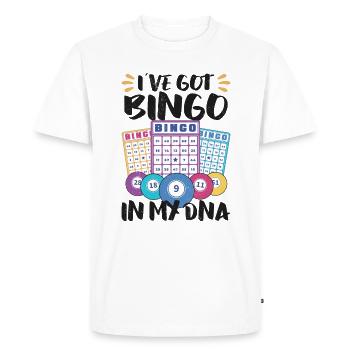 Bingo Card Game Grandma Bingo Player Bingo Cards - Men's Premium Organic T-Shirt - white - Front - Nico (187cm)