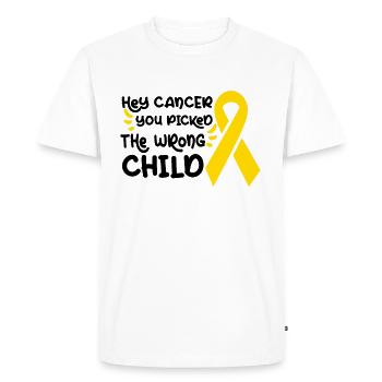 Childhood Cancer Awareness Month Mom Mother Gift - Men's Premium Organic T-Shirt - white - Front - Nico (187cm)