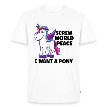 Horse Dressage Horseback-Riding Horse Girl Barn - Men's Premium Organic T-Shirt - white - Front - Nico (187cm)