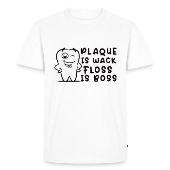 Idée cadeau d’hygiéniste dentaire dentiste: Amour interdit - T-shirt Premium bio Homme - blanc - Devant - Nico (187cm)