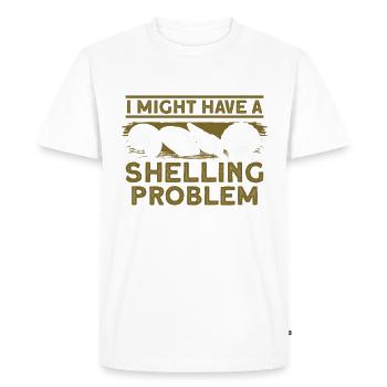 seashells shell collector shell collecting Gift - Men's Premium Organic T-Shirt - white - Front - Nico (187cm)