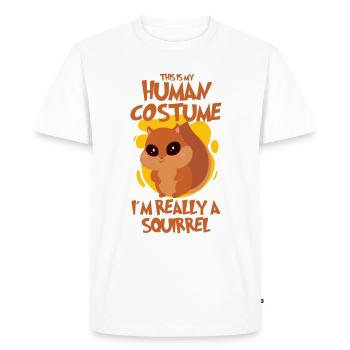 Funny Squirrel Fan Squirrel Lover Chipmunk Addict - Men's Premium Organic T-Shirt - white - Front - Nico (187cm)