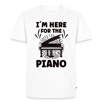 Piano Player Funny Piano Keyboard - Men's Premium Organic T-Shirt - white - Front - Nico (187cm)