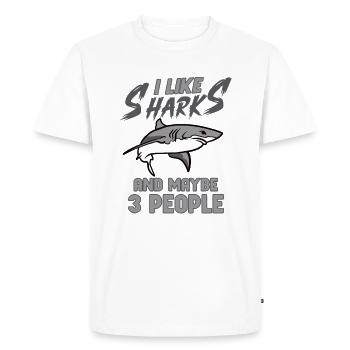 Requin Océan Predator Créature Marine - T-shirt Premium bio Homme - blanc - Devant - Nico (187cm)