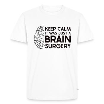 Blague sur la chirurgie cérébrale Cadeau de sensibilisation à la chirurgie cérébrale - T-shirt Premium bio Homme - blanc - Devant - Nico (187cm)