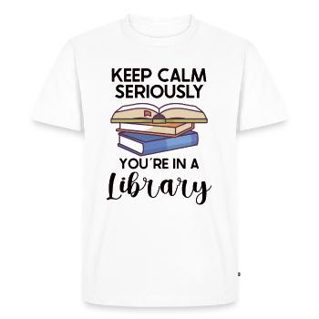 Lecteur de livres Lecture Littérature Amoureux de l’écriture - T-shirt Premium bio Homme - blanc - Devant - Nico (187cm)