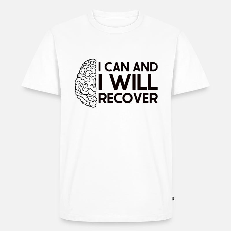 Schlaganfall Survivor Schlaganfall Bewusstsein - Männer Premium Bio T-Shirt - Weiß