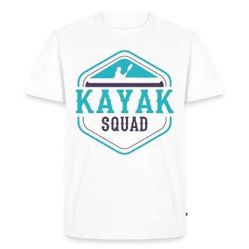 Kayak Squad Wildlife Nature Paddling Kayak - T-shirt Premium bio Homme - blanc - Devant - Nico (187cm)