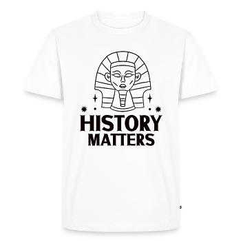 Historien de l’histoire Passionné d’histoire - T-shirt Premium bio Homme - blanc - Devant - Nico (187cm)