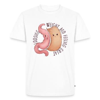 Gastrectomie à la manche Gastrectomie à la manche - T-shirt Premium bio Homme - blanc - Devant - Nico (187cm)