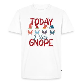 Gnomes de jardin Gnome Amant Drôle de Gnome Jardinage - T-shirt Premium bio Homme - blanc - Devant - Nico (187cm)
