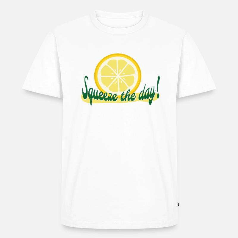 squeeeze the day - Männer Premium Bio T-Shirt - Weiß