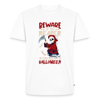 Drôle Grim Reaper Lover Halloween Horreur - T-shirt Premium bio Homme - blanc - Devant - Nico (187cm)