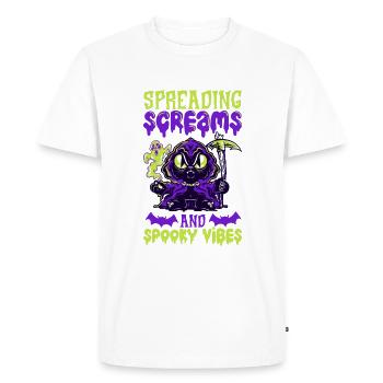 Drôle Grim Reaper Lover Halloween Horreur - T-shirt Premium bio Homme - blanc - Devant - Nico (187cm)