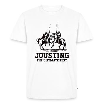 Chevalier Chevalier Armure Médiévale Renaissance - T-shirt Premium bio Homme - blanc - Devant - Nico (187cm)