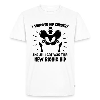 Hip Replacement Surgery Hip Surgery Post-op - Men's Premium Organic T-Shirt - white - Front - Nico (187cm)