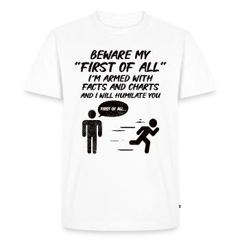 Débat de discours de débat orateur idée de cadeau - T-shirt Premium bio Homme - blanc - Devant - Nico (187cm)