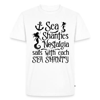 Sailors Sea Shanty Singing Ship Adventures - Men's Premium Organic T-Shirt - white - Front - Nico (187cm)
