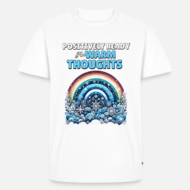 Positivity Rainbows Mindfulness Self-improvement - Männer Premium Bio T-Shirt - Weiß
