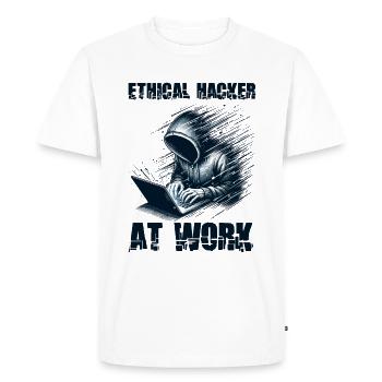 Analyste Piratage Éthique Cybersécurité Éthique - T-shirt Premium bio Homme - blanc - Devant - Nico (187cm)