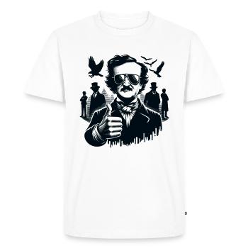 Fan d’Edgar Allan Poe, Littérature classique, - T-shirt Premium bio Homme - blanc - Devant - Nico (187cm)
