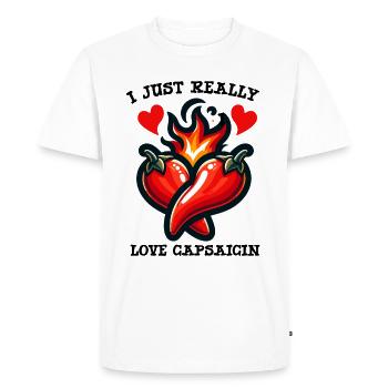 Chef amateur de cuisine épicée des piments - T-shirt Premium bio Homme - blanc - Devant - Nico (187cm)