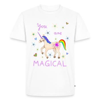 Licorne mignonne Licornes magiques Rainbow Girl - T-shirt Premium bio Homme - blanc - Devant - Nico (187cm)