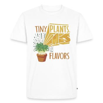 l’agriculture végétalienne, la culture de germes et - T-shirt Premium bio Homme - blanc - Devant - Nico (187cm)