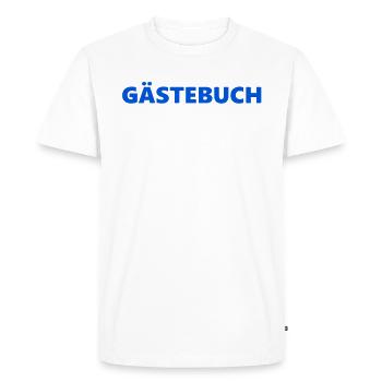 60th Birthday Guestbook to Sign Funny - Men's Premium Organic T-Shirt - white - Front - Nico (187cm)