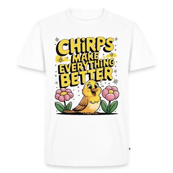 Animaux de compagnie, canari, propriétaire, amoureux des oiseaux et - T-shirt Premium bio Homme - blanc - Devant - Nico (187cm)