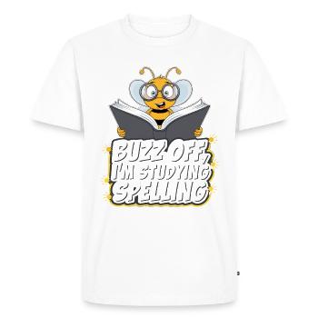 Concours de mots Spelling Bee Champion - T-shirt Premium bio Homme - blanc - Devant - Nico (187cm)