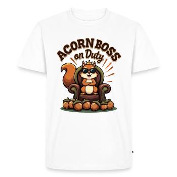 Squirrel Watching Enthusiast Wildlife - Men's Premium Organic T-Shirt - white - Front - Nico (187cm)