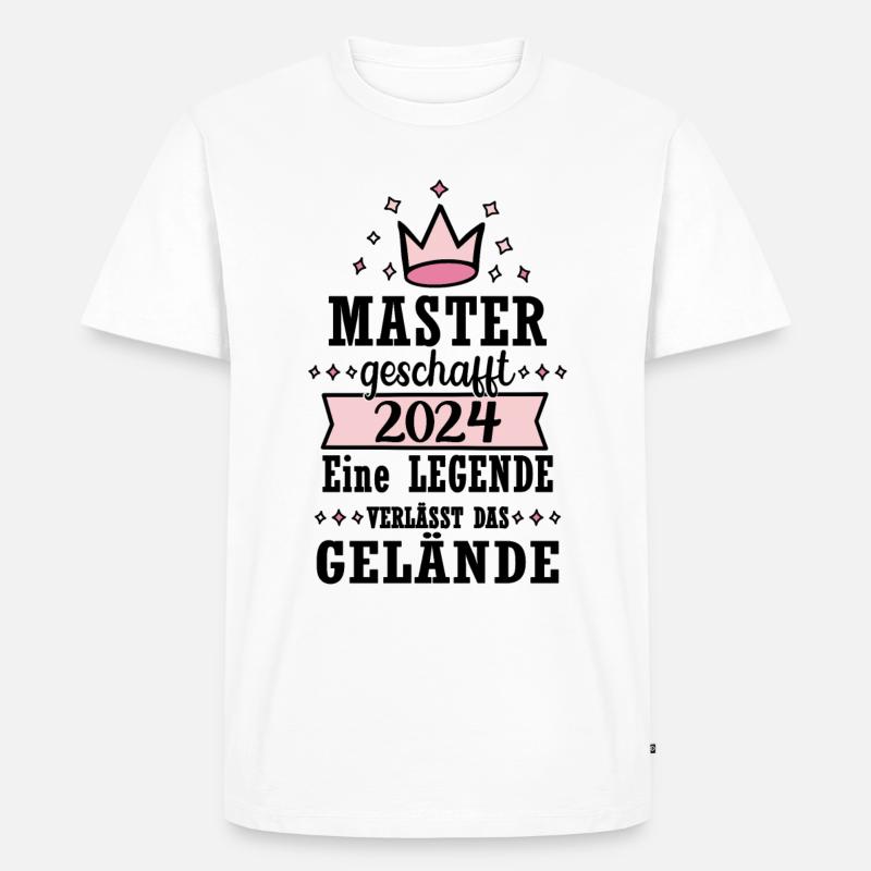 Master Masterabsolvent Masterabschluss Geschenk - Männer Premium Bio T-Shirt - Weiß