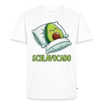 Schlavocado Pajamas Avocado Sleep Shirt - Men's Premium Organic T-Shirt - white - Front - Nico (187cm)