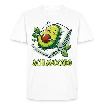 Schlavocado Pajamas Avocado Sleep Shirt - Men's Premium Organic T-Shirt - white - Front - Nico (187cm)