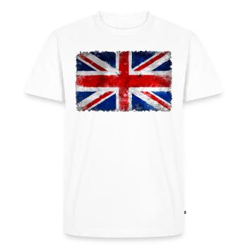 Drapeau vintage britannique - T-shirt Premium bio Homme - blanc - Devant - Nico (187cm)