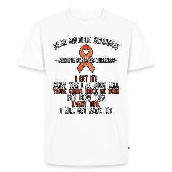 Multiple Sclerosis MS Awareness Day - Men's Premium Organic T-Shirt - white - Front - Nico (187cm)