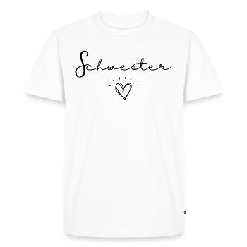 schwester - Men's Premium Organic T-Shirt - white - Front - Nico (187cm)