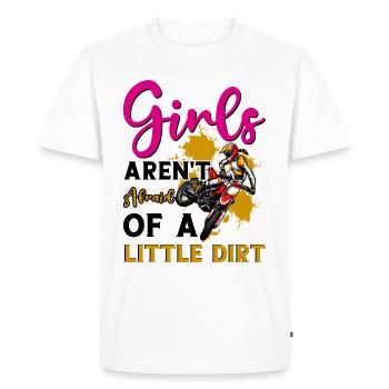 Motocross Fille Motocross Femme Moto tout-terrain - T-shirt Premium bio Homme - blanc - Devant - Nico (187cm)