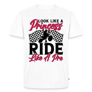 Motocross Filles Motocross Tout-terrain Dirt Bike - T-shirt Premium bio Homme - blanc - Devant - Nico (187cm)
