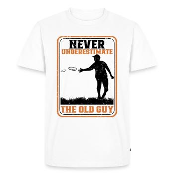 Frisbee Player Disc Golf Frisbee Competition - Men's Premium Organic T-Shirt - white - Front - Nico (187cm)