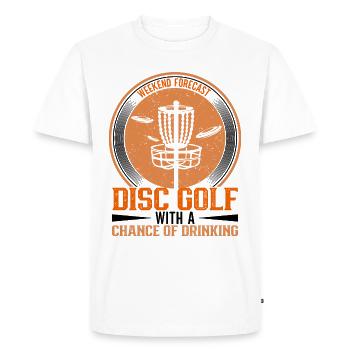 Frisbee Player Disc Golf Frisbee Competition - Men's Premium Organic T-Shirt - white - Front - Nico (187cm)