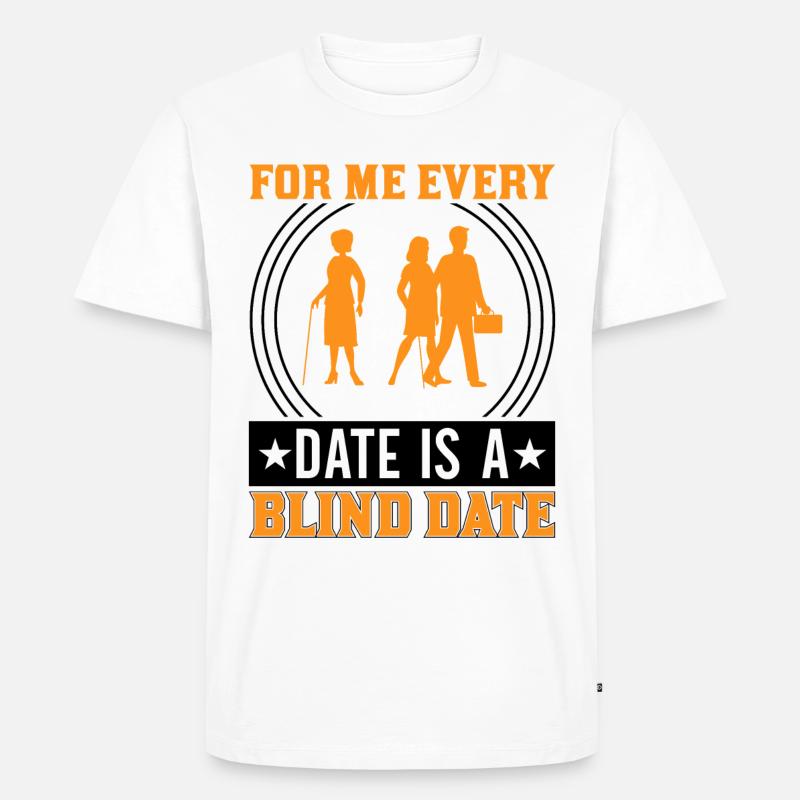 Blindheitsbewusstsein Gesetzlich Blind - Männer Premium Bio T-Shirt - Weiß