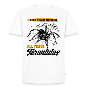 Vogelspinne Spinnen Spinnensammler Haustier - Männer Premium Bio T-Shirt - Weiß - Vorne - Nico (187cm)