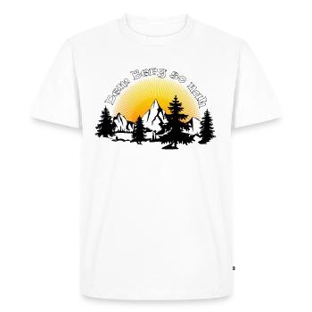 So close to the mountain - Men's Premium Organic T-Shirt - white - Front - Nico (187cm)