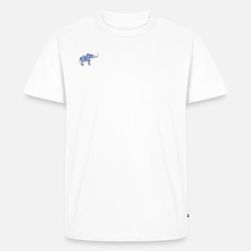 Indian elephant - Männer Premium Bio T-Shirt - Weiß