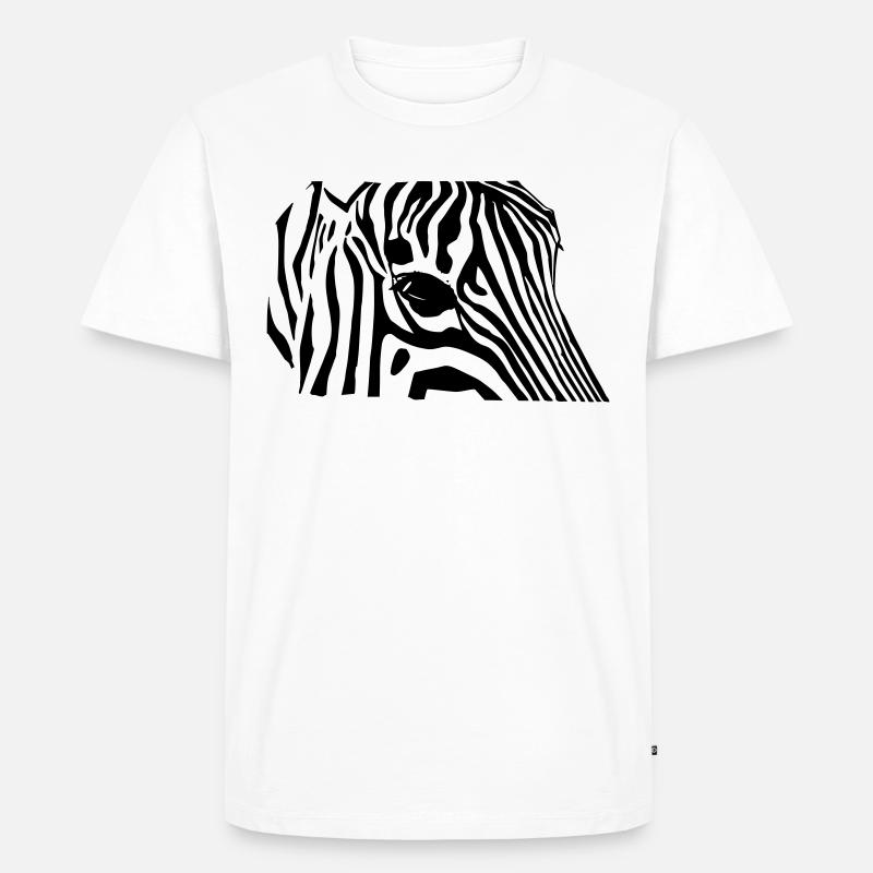 Zebra - Männer Premium Bio T-Shirt - Weiß