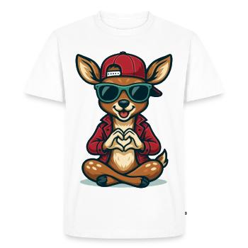 Fawn Love Style - Men's Premium Organic T-Shirt - white - Front - Nico (187cm)