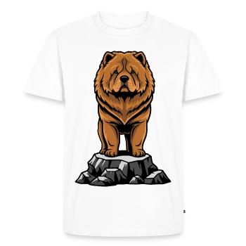 Dog Chow Chow Portrait Lion Mane - Men's Premium Organic T-Shirt - white - Front - Nico (187cm)