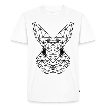 POLYGON bunny triangle easter bunny easter gift - Men's Premium Organic T-Shirt - white - Front - Nico (187cm)